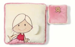 Nici 33232 Kissen-Set MiniLina & Bär Quadratisch Ca 32x32cm Plüsch Wonderland