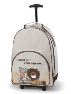Nici 34527 Trolley Schul-RucksackTrolley Braun Beige Wild Friends Tiger & Löwe