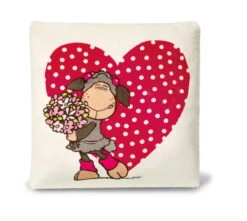 Nici 34608 Kissen Schaf Jolly Mäh Herz Blumen I Love You 26x26cm Plüsch