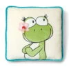 Nici 35444 Kissen Frosch Froschmädchen Green Lilly Mit Blüte 35x35cm Plüsch -Nici Gmbh 35444 me
