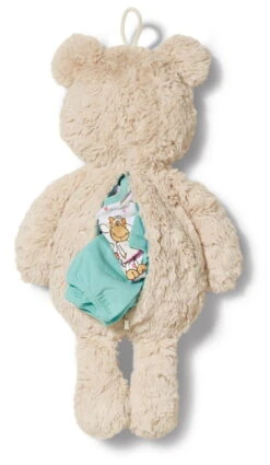 Nici 39097 Nici Pyjama-Tasche Bär Beige Figürlich Classic Bear Mit Aufhängeband -Nici Gmbh 39097b me