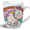 Nici 42234 Tasse Einhorn Rainbow Flair + Theodor & Friends 8x10cm Porzellan -Nici Gmbh 42234 01 HA Frei me