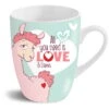 Nici 42712 Tasse Lama All You Need Is Love Porzellan Kaffeetasse Teetasse 310ml -Nici Gmbh 42712 01 HA Frei 2048x1890