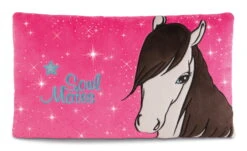 Nici 43215 Kissen Weißes Pferd Mustang Ayeta Pink 43x25cm Plüsch Kuschelkissen