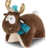 Nici 44127 Kuscheltier-Kissen 2-in-1 Rentier Reny Heart 40x30cm Plüsch Winter