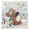 Nici 44158 Kuschel-Decke Winter Glamour Rentier Gans Pinguin 125x160cm Plüsch -Nici Gmbh 44158 01 HA Frei me