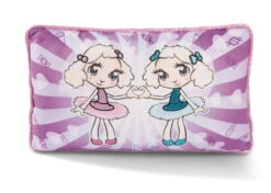 Nici 45890 Twinsies Kissen Schafe Plüsch Rechteckig 43x25cm Lila