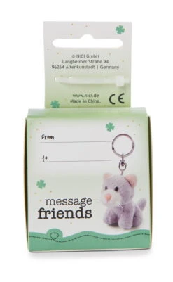 Nici 48126 Schlüsselanhänger Message Friends 6cm - Katze "Kleiner Glücksbringer" -Nici Gmbh 48126 02 ZA Frei 1262x2048