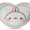 Nici 48228 Kissen Herzförmig Molang Regenbogenherz 40x30cm Stretch-Plüsch Kawaii -Nici Gmbh 48228 01 HA Frei