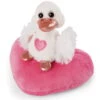Nici 48264 Schwan Weiß Auf Herzkissen Ca 13cm Plüsch Love Classics GREEN