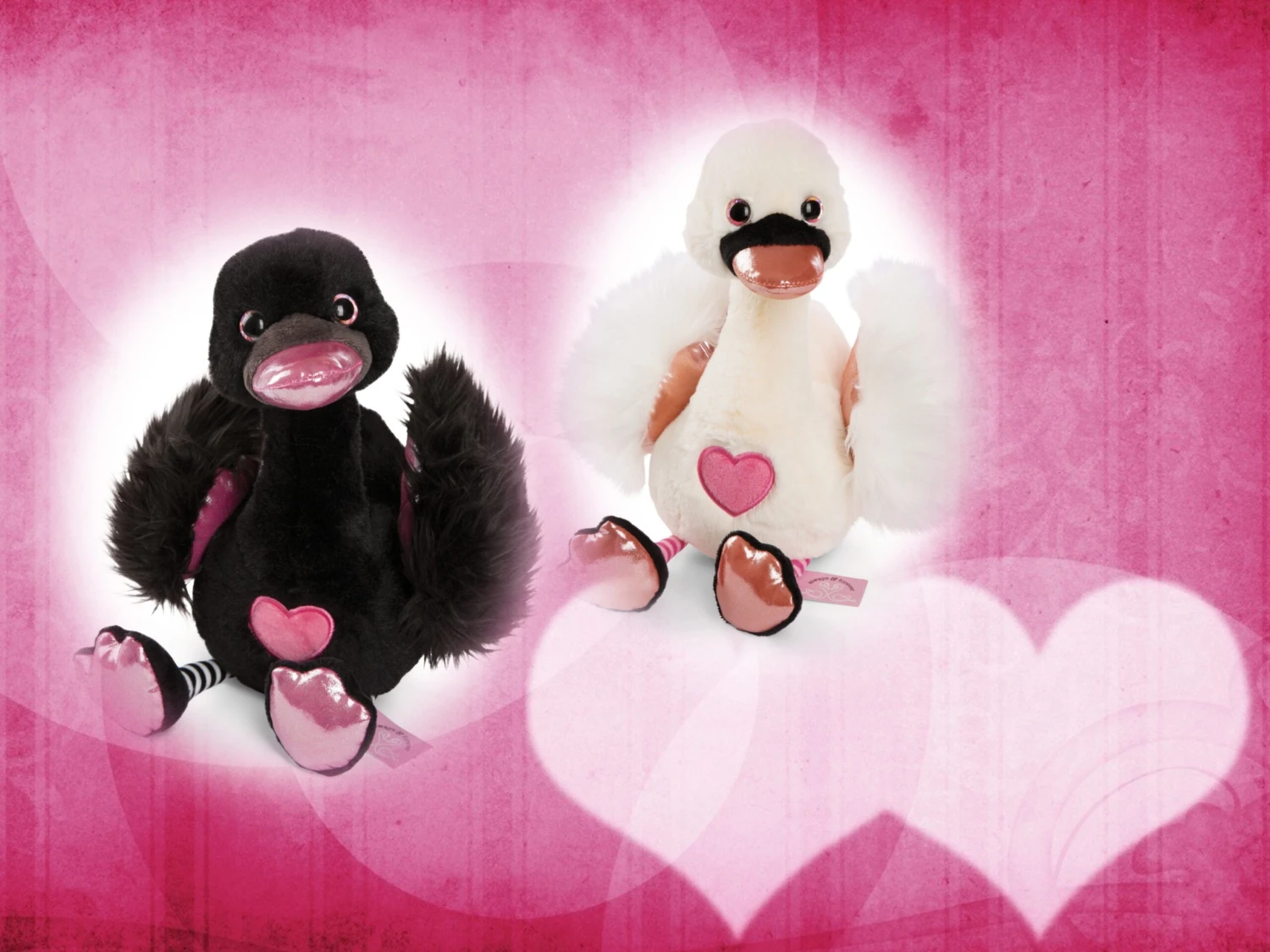 Nici 48266 + 48267 SET Zwei Schwäne 25cm Plüsch Kuscheltier Love Classics GREEN 4 Nici 48266 + 48267 SET Zwei Schwäne 25cm Plüsch Kuscheltier Love Classics GREEN – Bild 2