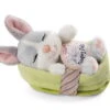 Nici 48706 Sleeping Pets Bunnies Hase Grau 12cm Schlafend Im Körbchen Grün -Nici Gmbh 48706 01 HA Frei 2048x1476