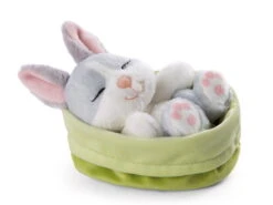 Nici 48706 Sleeping Pets Bunnies Hase Grau 12cm Schlafend Im Körbchen Grün -Nici Gmbh 48706 02 ZA Frei 2048x1537