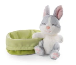 Nici 48706 Sleeping Pets Bunnies Hase Grau 12cm Schlafend Im Körbchen Grün -Nici Gmbh 48706 03 ZA Frei 2048x1754