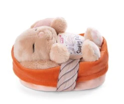 Nici 48708 Sleeping Pets Bunnies Hase Karamell 12cm Schlafend Im Körbchen Peach -Nici Gmbh 48708 01 HA Frei 2048x1718