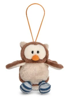 Nici 48932 Wendekuscheltier Eule Oscar Im Nest Gelb 12cm Mit Loop Wendeplüsch -Nici Gmbh 48932 03 ZA Weiss 1486x2048