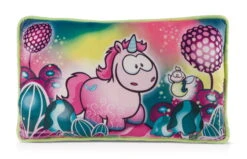 Nici 49109 Kissen Einhorn Midnight Floral & Glühwürmchen Glim Jim 43x25cm Plüsch