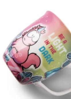 Nici 49113 Tasse Einhorn Midnight Floral "Be A Light In The Dark" Ca 360ml -Nici Gmbh 49113 03 ZA weiss 1480x2048