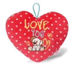Nici 40199 Herz-Wärmflasche I Love You Hund Mit Schlaufe Plüsch 350ml