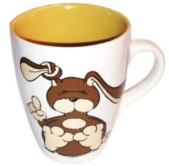 Nici 22037 Tasse Hase Puschel Braun Porzellan Spring Frühling Rabbit 11cm Ø8,5cm -Nici Gmbh N22037 bearbeitet